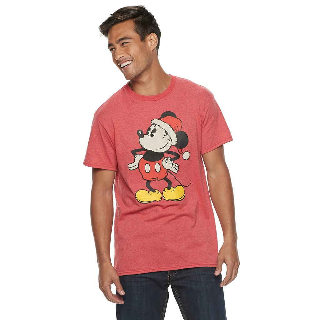 Men's Disney Santa Mickey Mouse Tee