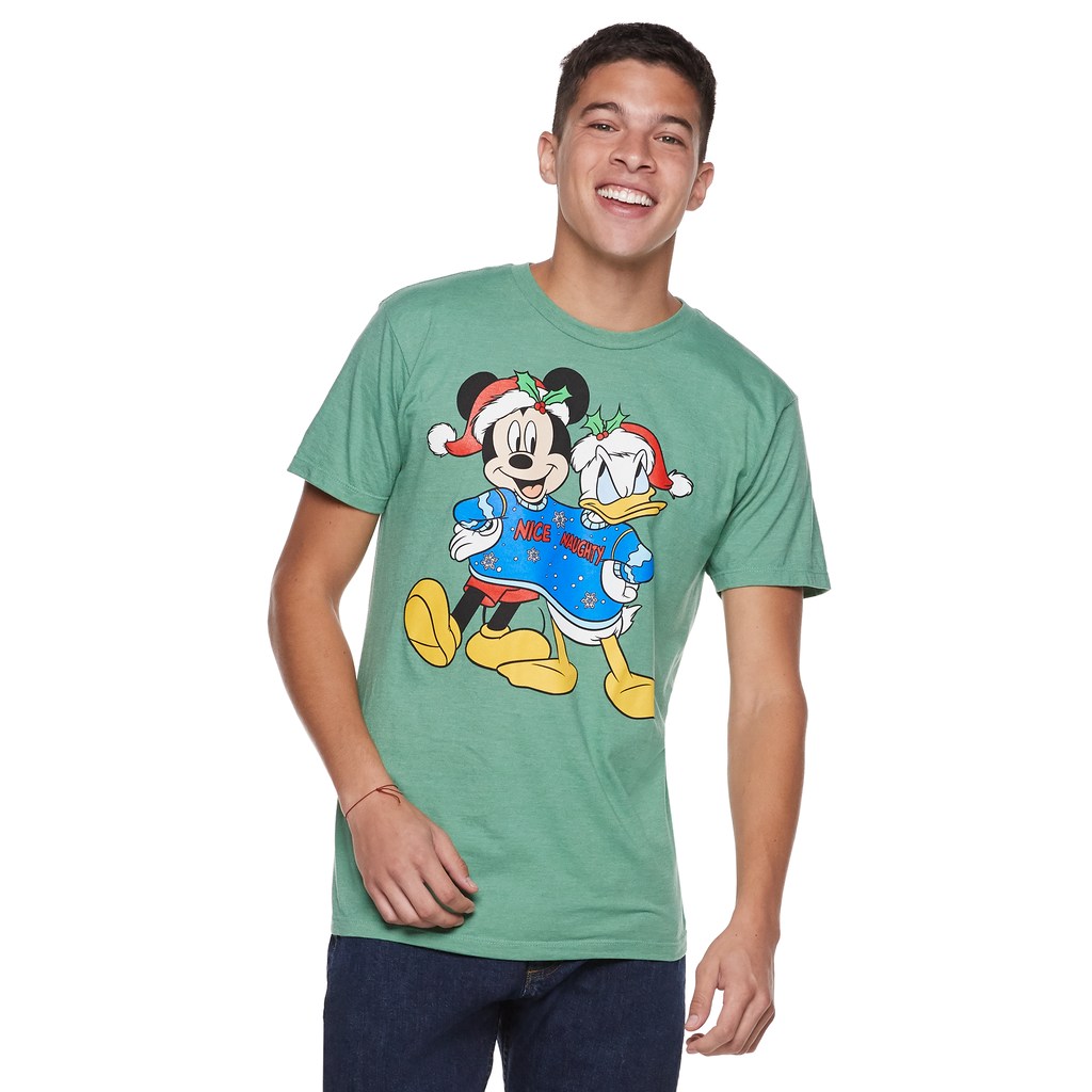 Men's Mickey Mouse & Donald Duck Christmas Tee